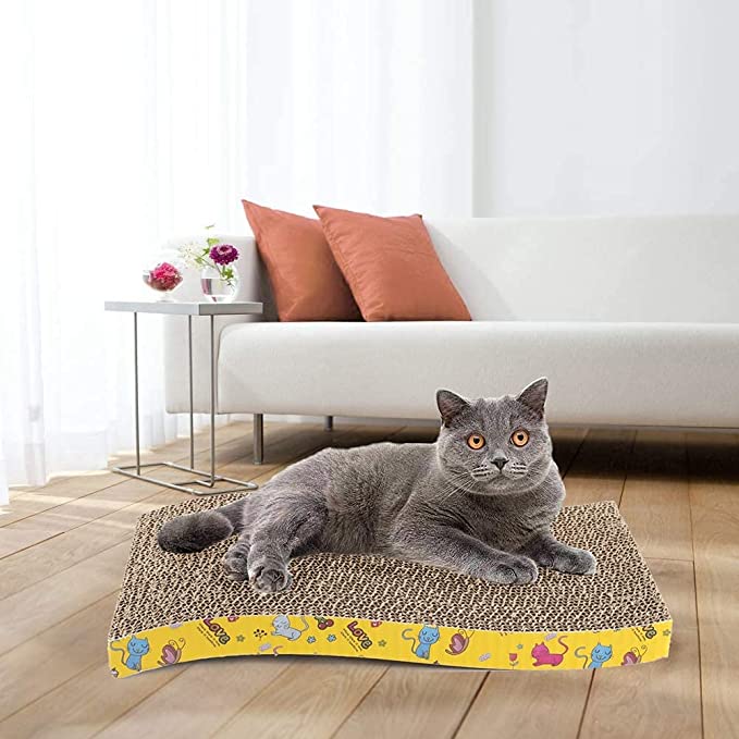 Nootie Curved Cat Cardboard Scratcher with Catnip