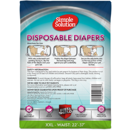 Simple Solution USA Disposable Diapers (XXL: 56-94cm 12pcs)