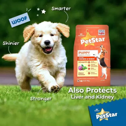 Mankind Petstar Chicken and Wheat Puppy Dry Food 3kg (Buy 1 Get 1 Free)