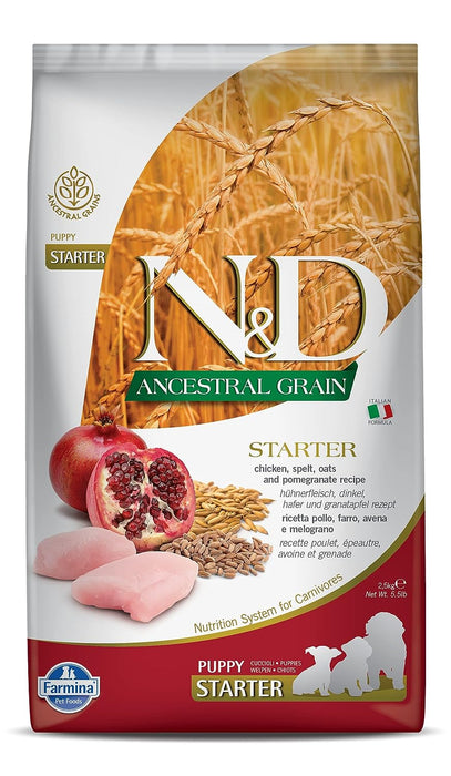 Farmina N&D Low Grain Starter Puppy Food - Chicken & Pomegranate - All Breeds