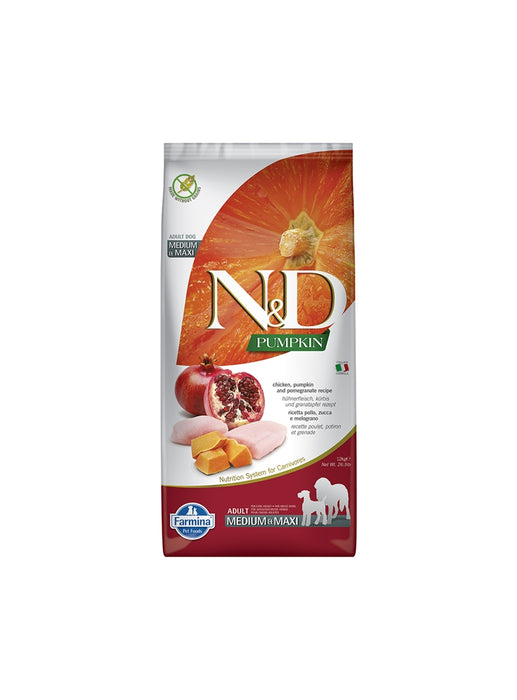 N&D Pumpkin Dog Chicken & Pomegranate Adult Medium Maxi 2.5KG