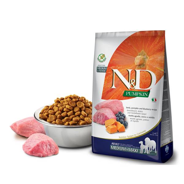 N&D Pumpkin Dog Lamb & Blueberry Adult Medium Maxi 12KG