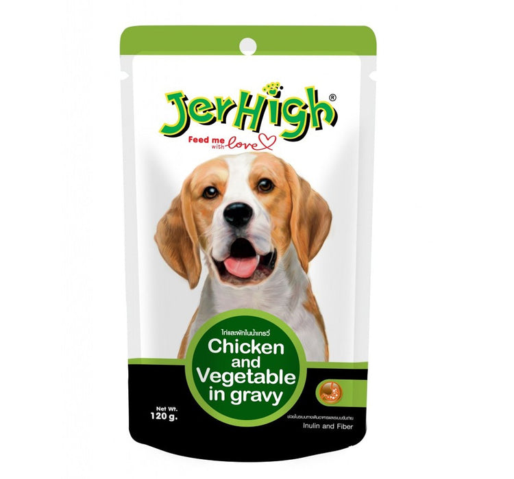 JERHIGH CHICKEN&amp;VEGETABLE IN GRAVY 120G