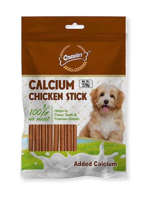 GNAWLERS CALCIUM CHICKEN STICK 270G