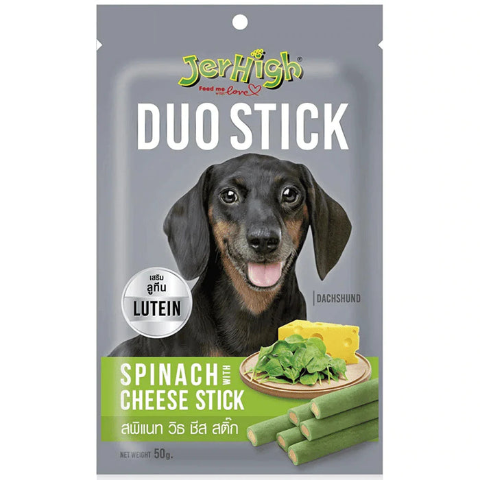 JERHIGH DUO STICK SPINACH WITH CHEESE STICK 50G