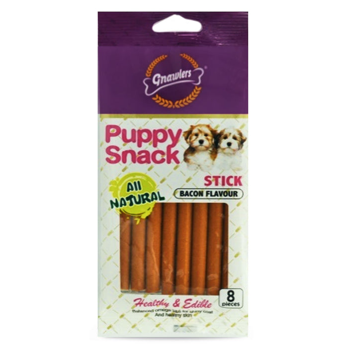 GNAWLERS PUPPY SNACK STICK BACON FLAVOUR 80GM
