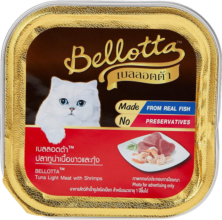 Bellotta Cat Food Tray Tuna Light Meat with Shrimps 80gm