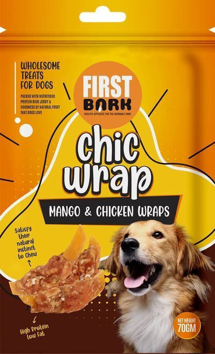 FIRST BARK CHIC WRAP MANGO & CHICKEN WRAP 70GM