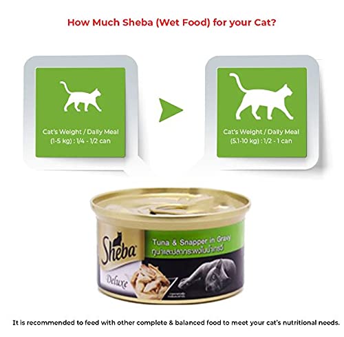 SHEBA DELUXE TUNA & SNAPPER IN GRAVY 85GM