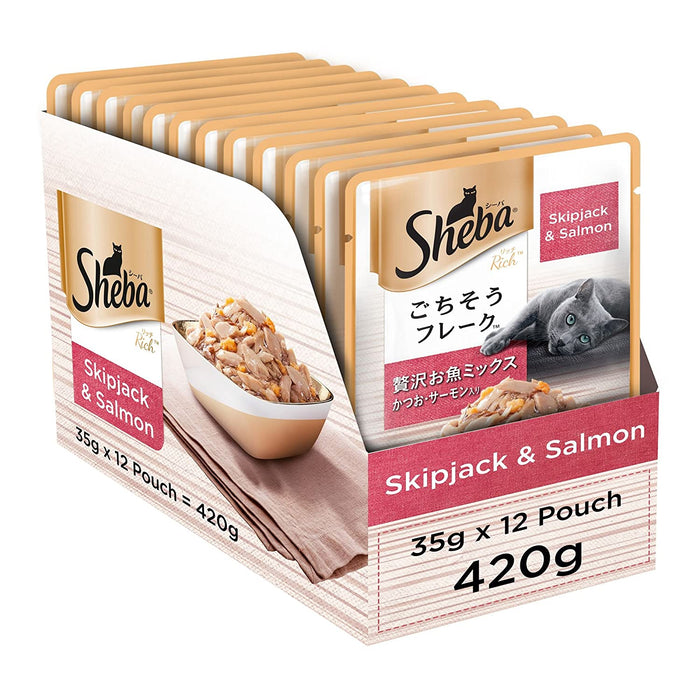 SHEBA SKIPJACK & SALMON FISH GRAVY 35GM