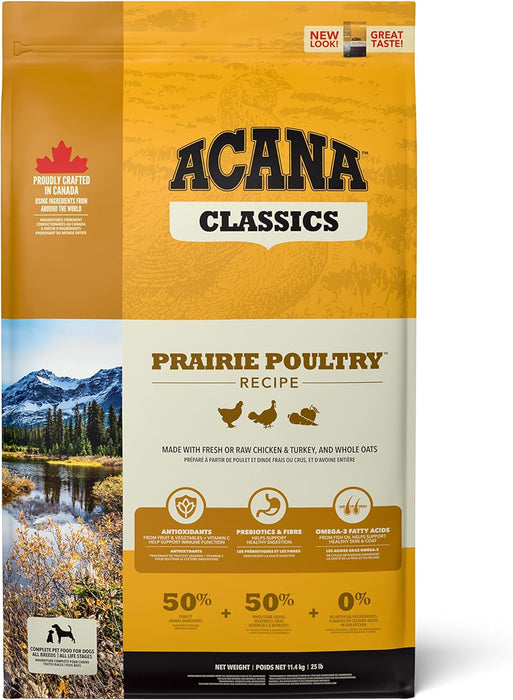 ACANA CLASSIC PRAIRIE POULTRY DRY DOG FOOD 11.4 KG