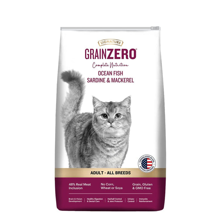 Grain Zero Signature Adult Cat Dry Food - 1.2 kg - Ocean Fish, Sardine and Mackeral