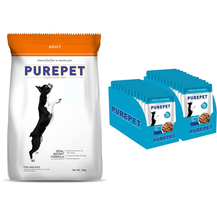 Purepet Fish and Rice Adult Dog Food, 10kg