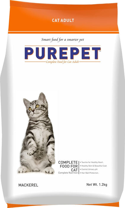 Purepet Mackerel Adult Cat Food, 1.2kg