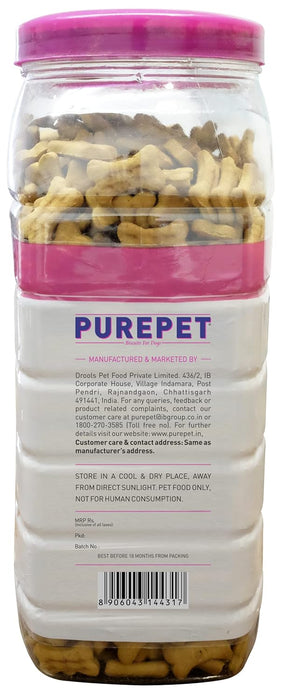 Purepet Chicken Flavour, Real Chicken Biscuit,Dog Treats- Jar, 905g