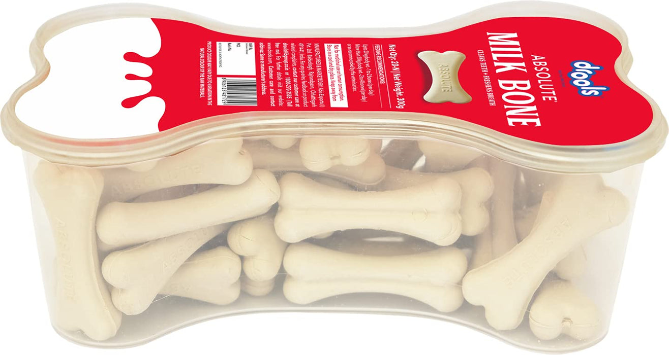 Drools Absolute Milk Bone Jar, Dog Treats - 20 Pieces (300 g) - NEW