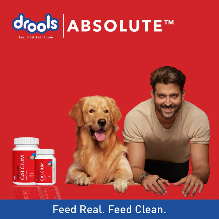 Drools Absolute Calcium Tablet- Dog Supplement, 50 Pieces