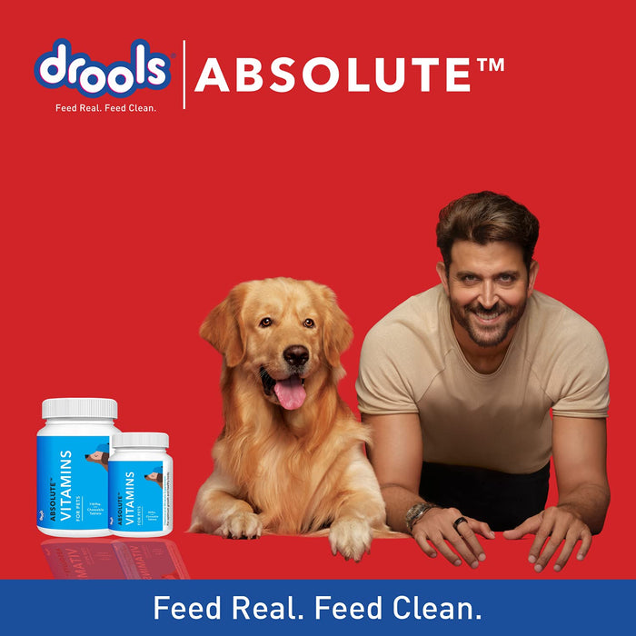 Drools Absolute Vitamin Tablet- Dog Supplement, 50 Pieces
