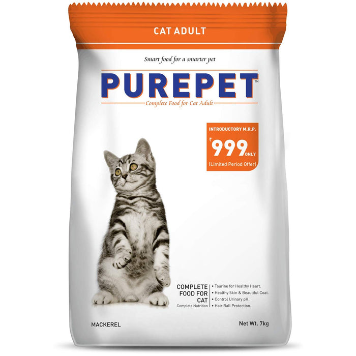 PurePet Mackerel Adult Cat Food, 7kg