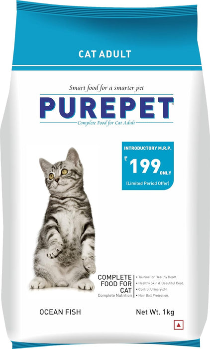 Purepet Ocean Fish Adult Cat Food, 1 kg