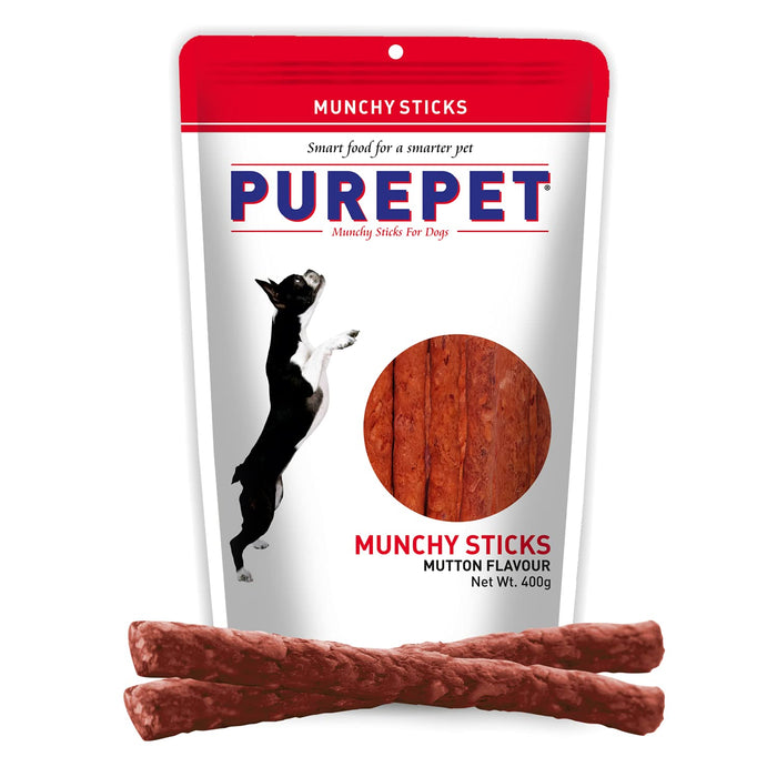 Purepet Munchy Sticks, Mutton Flavour, Dog Treats, 400g