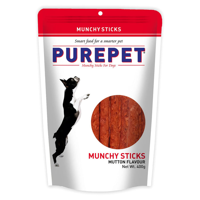 Purepet Munchy Sticks, Mutton Flavour, Dog Treats, 400g