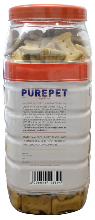 Purepet Chicken Flavour, Real Chicken Biscuit,Dog Treats- Jar, 800g