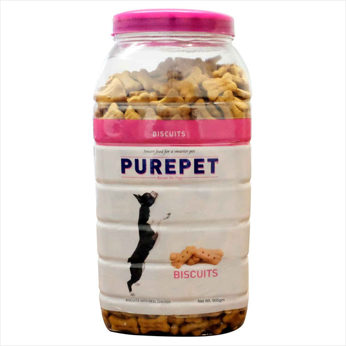 Purepet Mutton Flavour, Real Chicken Biscuit,Dog Treats- Jar, 800g