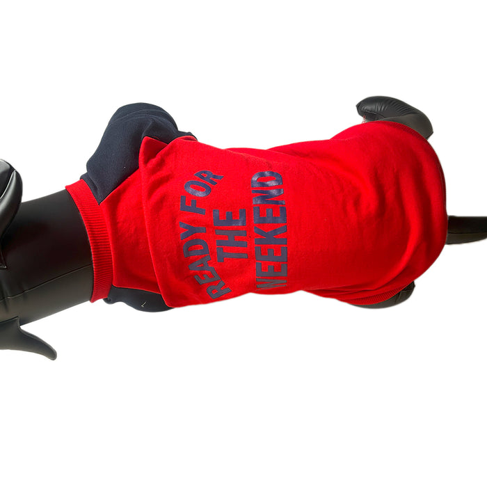 Nootie Ready For The Weekend Red Sweatshirt For Dogs