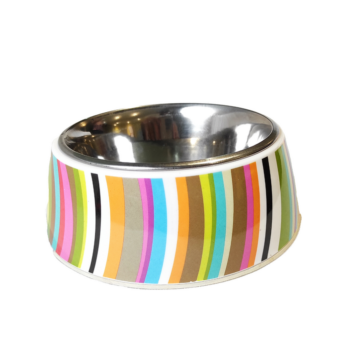 Nootie Rainbow Printed Stainless Steel Non Skid Bowl For Dog/Cat