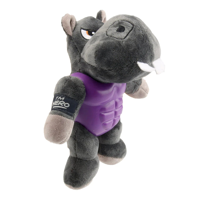GiGwi - I'm Hero Armor Hippo with Squeaker Dog Toy