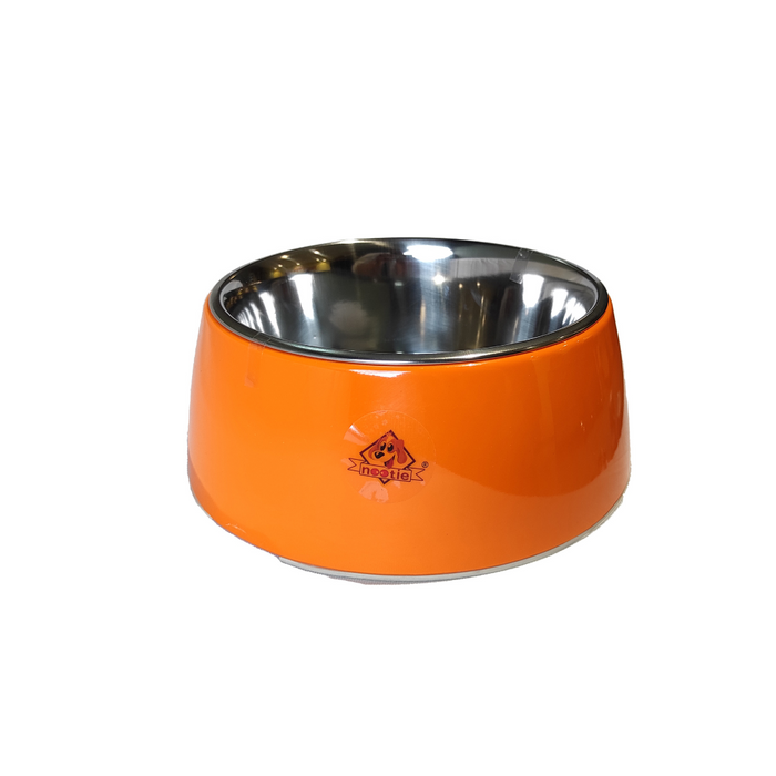 Nootie Orange Single Melamine Food & Water Feeder Bowl For Dogs/Cat