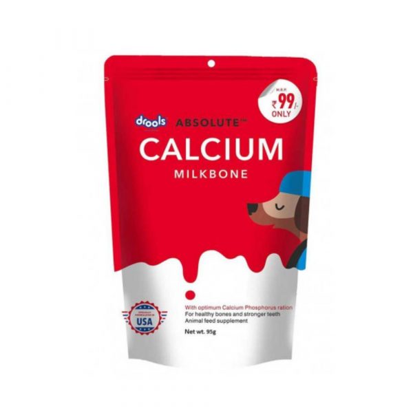 DROOLS ABSOLUTE CALCIUM BONE POUCH, 85GM