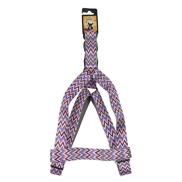 BASIL Zig-Zag Print Padded Harness- Purple