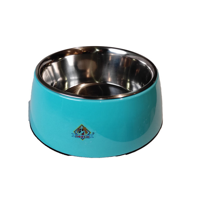 Nootie Blue Single Melamine Food & Water Feeder Bowl For Dogs/Cat