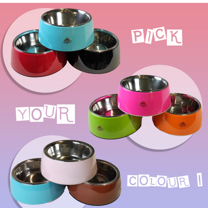 Nootie Purple Single Melamine Food & Water Feeder Bowl For Dogs/Cat