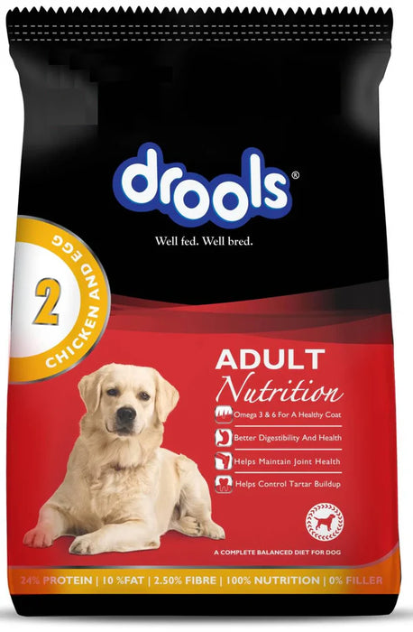 Drools Chicken and Egg Adult Dog Food, 3kg with Free 1.2kg