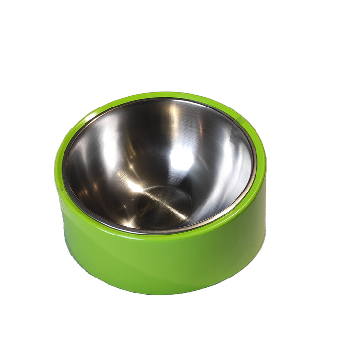 Nootie Green Solid Melamine Slant Food & Water Feeder Bowl For Dogs/Cat