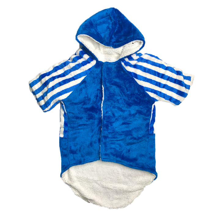Nootie Velvet Stripes Blue and White Hoodie Jacket