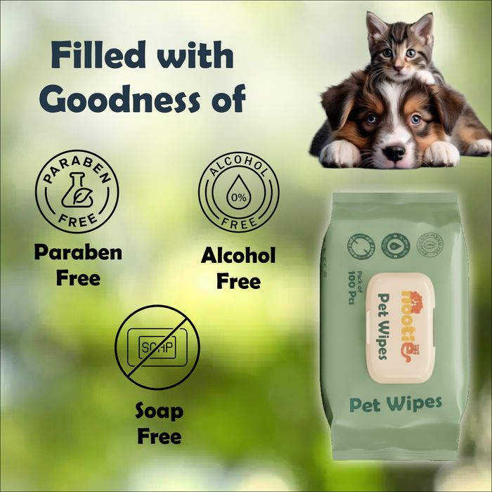 Nootie Wet Pet Wipes 100 Pulls , Suitable for Cats & Dogs