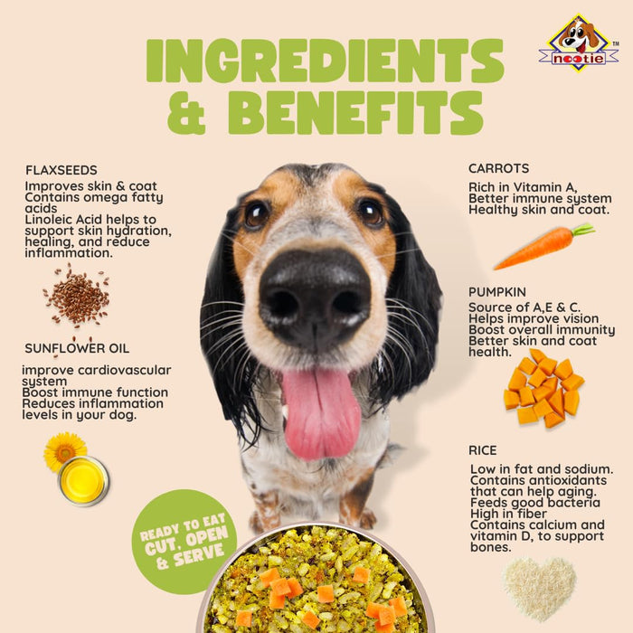 Nootie Freshly Wholesome Wet Dog Food (300g) | Veg Pulao with Human-Grade Ingredients & Gluten-Free Formula