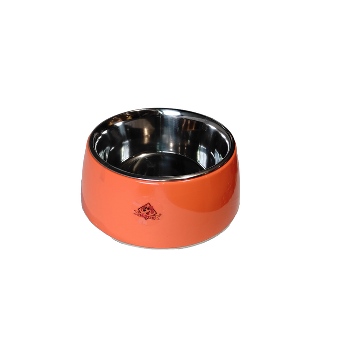 Nootie Orange Single Melamine Food & Water Feeder Bowl For Dogs/Cat