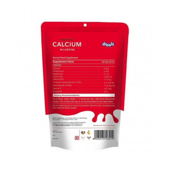 DROOLS ABSOLUTE CALCIUM BONE POUCH, 85GM