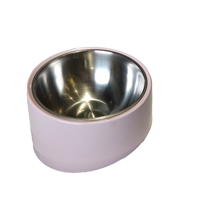Nootie Purple Solid Melamine Slant Food & Water Feeder Bowl For Dogs/Cat