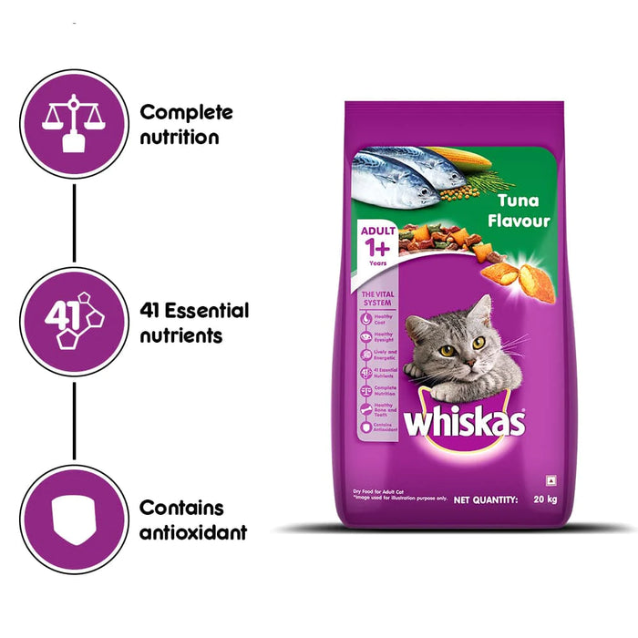 WHISKAS ADULT TUNA FLAVOUR 20KG