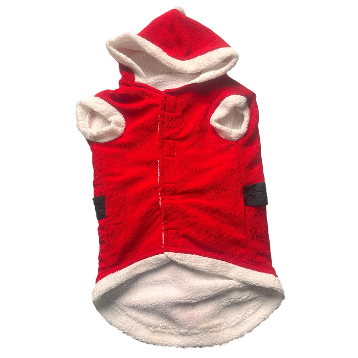 Nootie Merry Christmas Santa Dress/Hoodie for Dogs (Red)