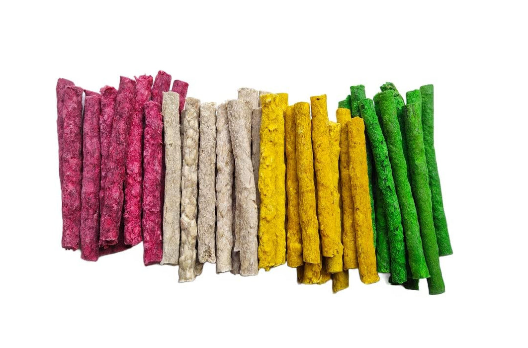 Nootie Mixed Flavor Dog Treats (1kg) | Chicken, Mutton & Veg Rawhide Chew Sticks for Healthy Teeth & Strong Gums
