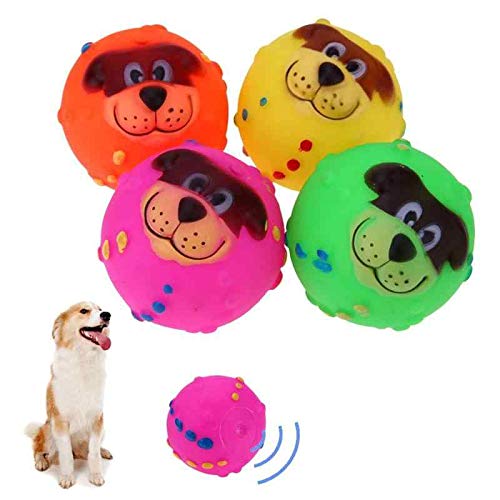 Nootie Rubber Face Squeeky Toy for Pet Dog, Medium, 200 g