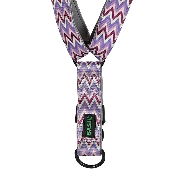 BASIL Zig-Zag Print Padded Harness- Purple
