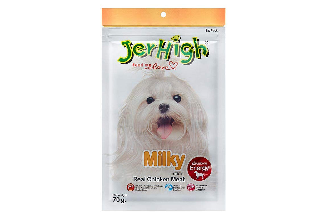 JerHigh Milky Stick Young Adult Dog Treats, 70g (Pack of 2)